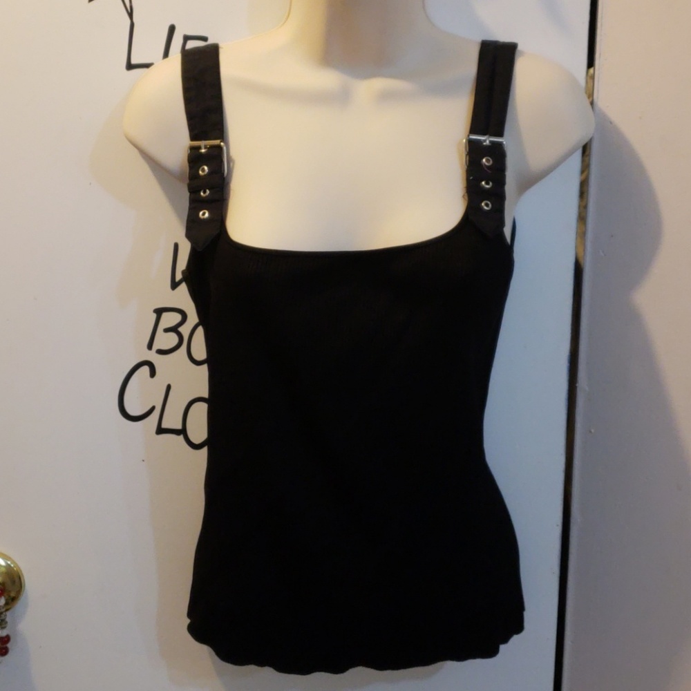 Cable & Gauga Ribbed Tank with Buckle Straps